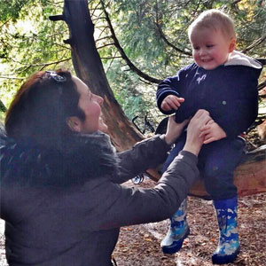Mother looking at her son